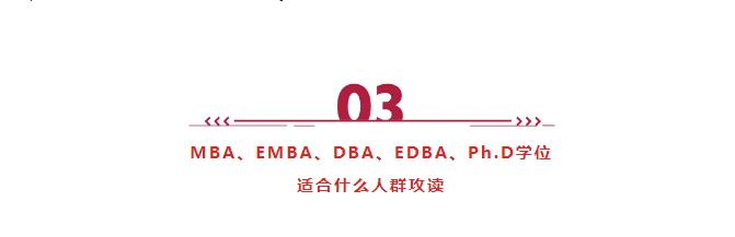 MBA、EMBA、DBA、EDBA、Ph.D有啥区别？适合什么人群就读？